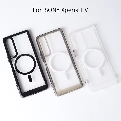 Magnetic Case For Sony Xperia 1 V 1VI Shockproof Magsafe Wireless Charging Clear Phone Cover