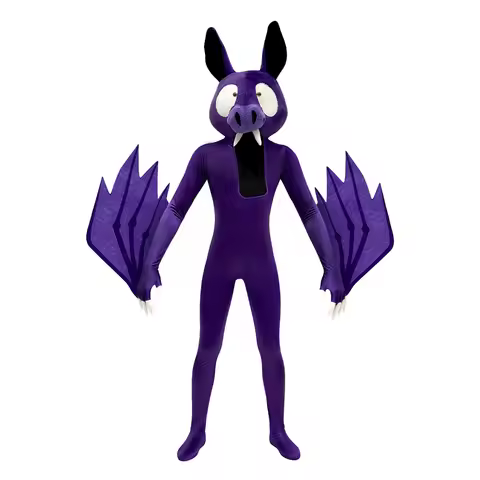 Kids 99 Nights In The Forest Bat Cosplay Costume Bat Animal Cosplay Bodysuit and Mask Set Child Hall