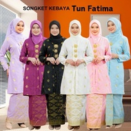 BAJU RAYA 2025 SONGKET KEBAYA TENUN ASLI TUN FATIMAH (KEBAYA)