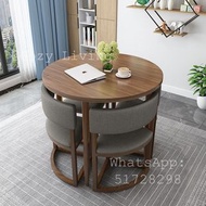 【包送貨】北歐簡約可收納小圓桌 桌椅組合 餐桌 茶几 咖啡桌Nordic simple and packable small round table  table with chairs coffee