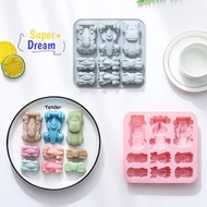 <Dream-t> 3D Racing Car Silicone Mold - 9-Cavity Jello, Chocolate, DIY Baking Tools For Kids - Ideal