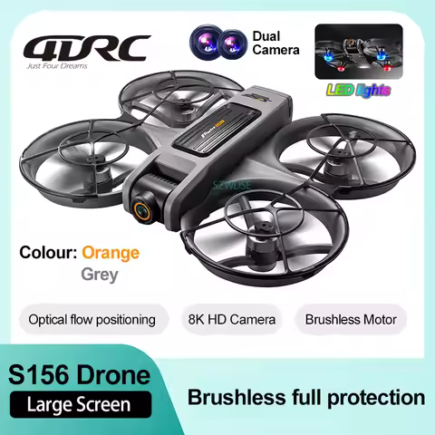 New S156 Quadcopter Aircraft Drone 8K Professional Camera Drone 5G WIFI FPV 4.5 Inch Large Screen Re