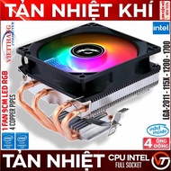 4P1F CPU Air Cooler 4 Copper Pipes 1 Fan 9cm Black Led RGB Topdown Socket LGA2011-115X-1700 CPU Cool