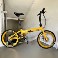 Fnhon Blast 22” • 10 Speeds Shimano Litepro Folding Foldable Foldie Bicycle Bike Pokémon Yellow Dahon Tern Bifold Crius