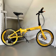 Fnhon Blast 22” • 10 Speeds Shimano Litepro Folding Foldable Foldie Bicycle Bike Pokémon Yellow Daho