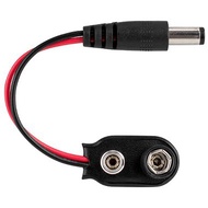 9 Volt Battery Clip Connect to 2.1*5.5mm Male Plug 9V Strap