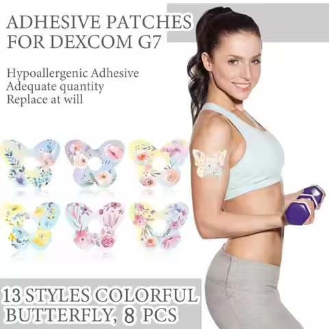 Blood Glucose Meter Sensor Fixing Patch Sweatproof Adhesive Strips 5pcs Set For Diabetic Monitoring 
