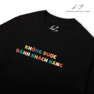Oversize T-shirt Don't Hit Funny Customers for Unisex Office - Printing Cotton T-shirt 260GSM