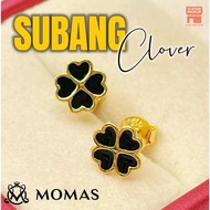MOMAS Subang Clover Enamel Subang Bajet Emas 916 Subang Lolipop emas 916 Tulen Anting-Anting emas 91