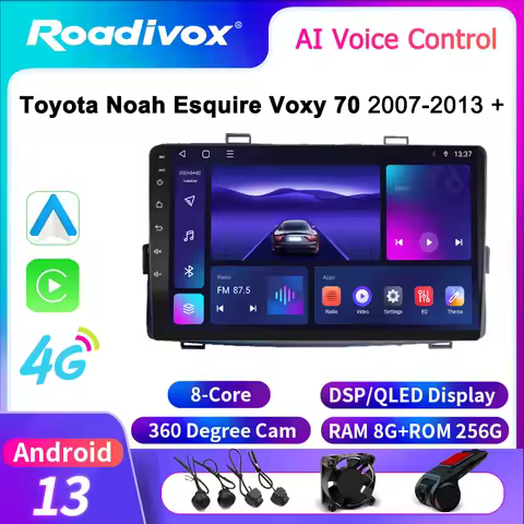 roadivox Android car radio for Toyota Noah Esquire Voxy 70 2007 2013 GPS Navigation video Multimedia