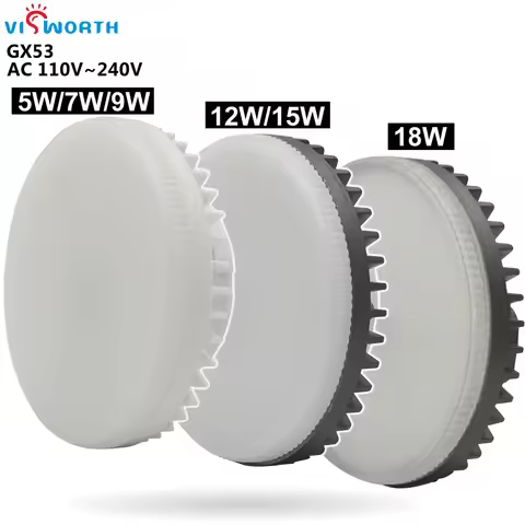 GX53 Led Bulb 5W 7W 9W 12W 15W 18W Epistar SMD2835 LED Lamp AC 110V 220V Decorative Cabinet Lights W