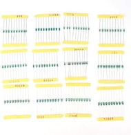 12 Values Inductor, DIP 1/4W Color Ring Choke Inductors Assorted Kit, 1UH 10UH 22UH 33UH 47UH 100UH 