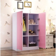 Solid Wood Children Kids Wardrobe Closet Almari Baju Kanak Kanak Cantik Comel