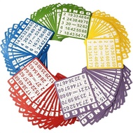 100Pcs Bingo Cards 5 Colors Bingo Paper Game Cards