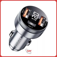 ESSAGER Car Charger Fast Charging LED USB Type C Port 80W - ECC2AC-FL0G-P