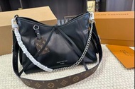 🎉LV louis vuitton  carryall  小羊皮鏈條tote購物袋手提單肩包 小號 女款 黑色