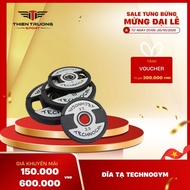 Imported Technogym Phi 50 Barbell Plate, Black - Silver. Types 2.5kg - 5kg - 10kg - 15kg - 20kg