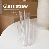 Time Promotion Transparent Glass Straw High Borosilicate Heat-Resistant Straw 15cm20cm Diagonal Long