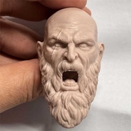Blank 1/6 Scale Roar Kratos Head Sculpt Unpainted Fit 12" Figure