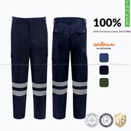 TANKER 100% Cotton Safety Cargo Pants | Premium Reflective Pants | Work Pants | Size 28-48 | TKPR210
