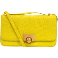 Bottega Veneta 經典霧面鱷魚皮黃色單肩包 0341 [二手] 成色極佳