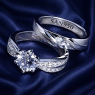 SAN950 C66 Engagement Ring - Silver950 Palladium Platinum White Gold | Couple WeddingRing