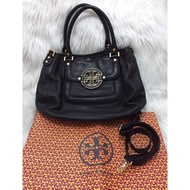 New Preloved Tas Tory Burch Amanda Hitam Authentic Original Minus Tag