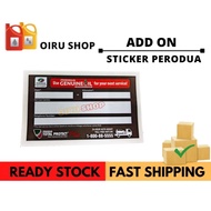 Perodua Castrol Windscreen Mileage Sticker For Engine Oil Auto Transmission Fluid Service 1pcs Buy 10Pcs FREE 1Pcs