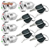 YOLANDA 5pcs Key Switch, Key Lock Switch Metal, Durable On/ Latching Key Switch Lock