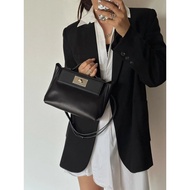 Upgraded Version Silver Buckle and Cowhide Shoulder Bag Messenger Bag Steel Stamp Refuses to Embarra