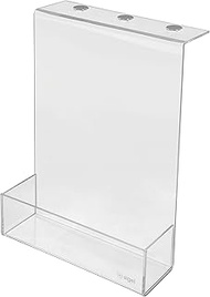 SIGEL SB710 Magnetic Storage Box Brochure Holder Leaflet Compartment Transparent Acrylic 22 x 30 x 6