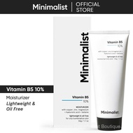 Minimalist 10% Vitamin B5 Oil-Free Lightweight Face Moisturizer with Zinc For Oily & Acne Prone Skin