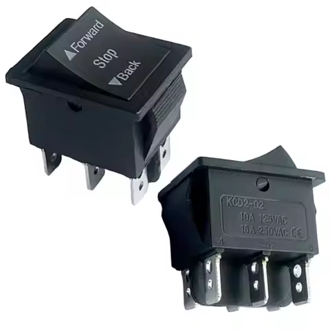 2Pcs Forward Reverse Button Switches 10A 220V Normally Closed Forward Reverse Switch For Ride-On Car