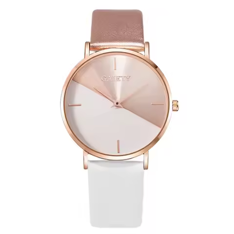 Top Brand Women's Watch Leather Rose Gold Female Clock Luxury Design Elegant Women Watches Mix Color