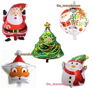 Xmas foil balloon package - Santa foil balloon - snowman foil balloon - Santa balloon - merry Xmas f