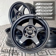 Car rim sticker. spoon sports rim sticker