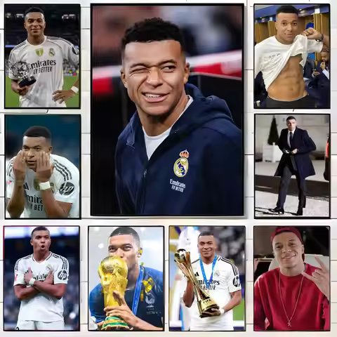 Kylian Mbappé Pop star Poster Wall Art Print Poster Decorative Mural Home Decor Gift Unframed