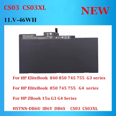 CS03 CS03XL Laptop Battery for HP EliteBook 840 848 850 755 745 G3 For HP EliteBook 840 848 850 755 