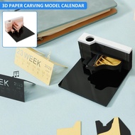 3D Memo Pad Paper Carving Art Creative Time Piece Calendar Decorative 3D Sticky Notes DIY 3D Notepad