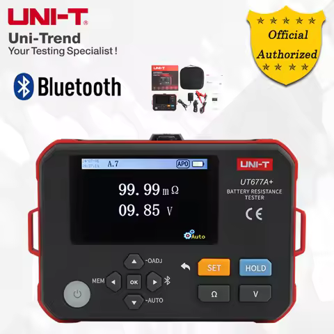 UNI-T UT677A+ Intelligent Digital Display Battery Internal Resistance Tester; Rechargeable Battery I