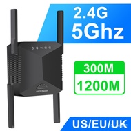 2.4G 5Ghz Wireless WiFi Repeater Wi-Fi Booster 1200Mbps WiFi Amplifier 5G Long Range Wifi Extender Network Signal ess Po