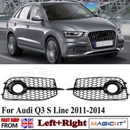 HONEYCOMB Front Fog Light Grille Grill Cover Fog Lamp for Audi Q3 S Line 2011-15