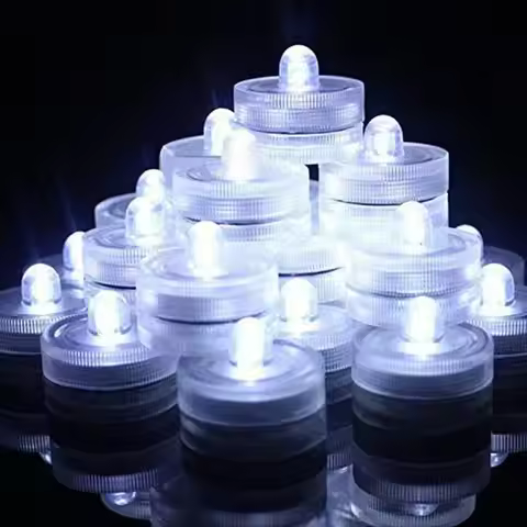 24pcs/lot Round-shape Waterproof Submersible led candle tealight flameless Party Wedding Vase Light 