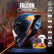 Gille Helmet 883 FALCON DARKSEID Motorcycle Helmets Full Face Dual Visor Free Iridium Lens