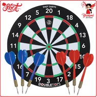 Shot Dart Steel Tip Board - Doubletops Dart Board (Comes with 2 sets dart)