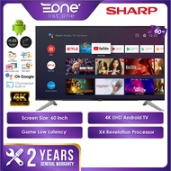 【Own Truck Delivery】Sharp 60 Inch AQUOS 4K UHD Android TV 4TC60DL1X | Auto Low Latency Mode | Variab