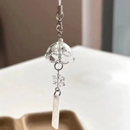 Jualan Panas~[Winter Snowflake Wind Chime] Loket Asli Rantai Telefon Bimbit Rantai Guban Pemegang Ka