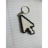 Clicky and Pointy Series - Modern Cross Stitch Keychain