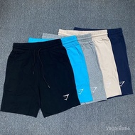 [Gymshark] critical Terry Embroidered Shorts Cropped Pants Cotton Pants Sports Fitness Training Men