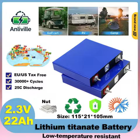 2.3V 20Ah-22Ah LTO Battery, 500A 25C Discharge for Automotive Starter Power Tools Electric scooter M